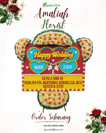 Papan Bunga Pernikahan Malasari